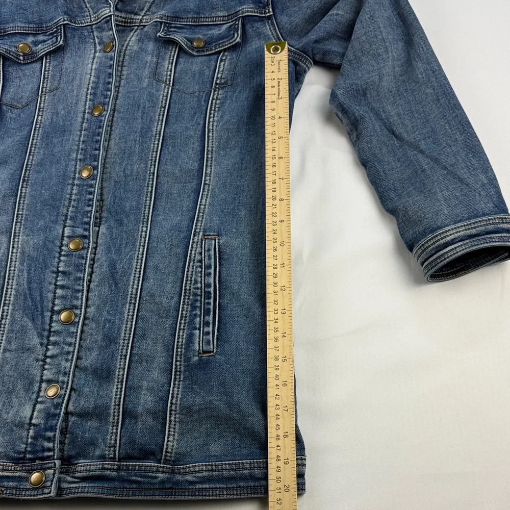 Tribal Jeans Comfort Stretch Maxi Denim Jacket Size S